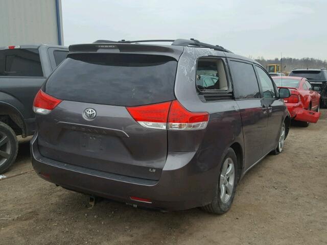 5TDKK3DC0BS019303 - 2011 TOYOTA SIENNA LE GRAY photo 4