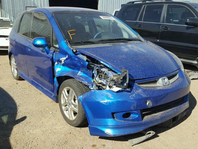 JHMGD38637S006787 - 2007 HONDA FIT S BLUE photo 1