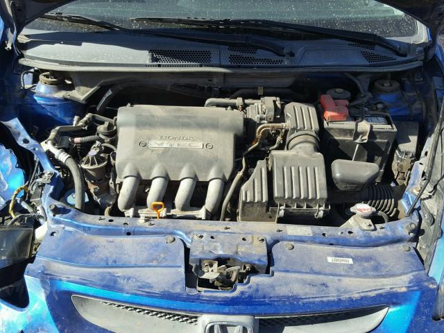 JHMGD38637S006787 - 2007 HONDA FIT S BLUE photo 7