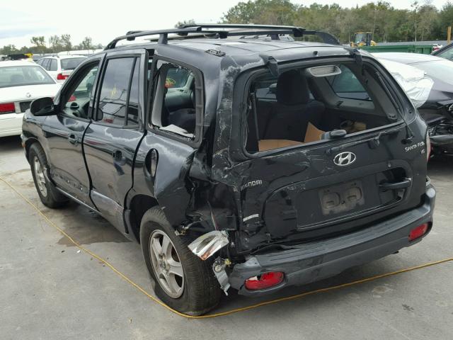 KM8SC13D73U393198 - 2003 HYUNDAI SANTA FE G BLACK photo 3