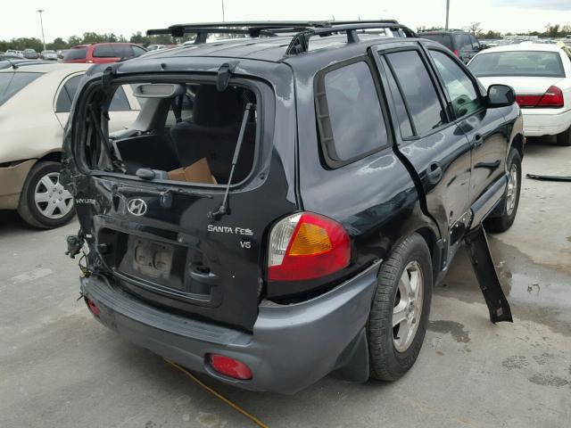 KM8SC13D73U393198 - 2003 HYUNDAI SANTA FE G BLACK photo 4