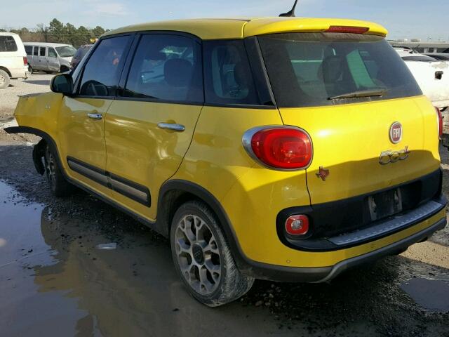 ZFBCFADH3EZ017530 - 2014 FIAT 500L TREKK YELLOW photo 3