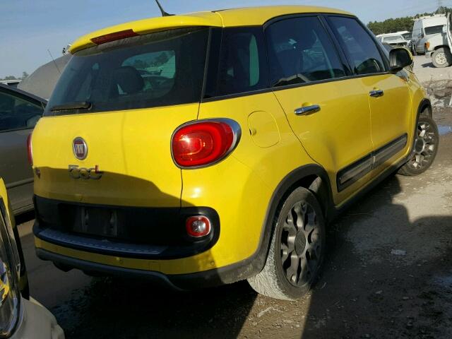 ZFBCFADH3EZ017530 - 2014 FIAT 500L TREKK YELLOW photo 4