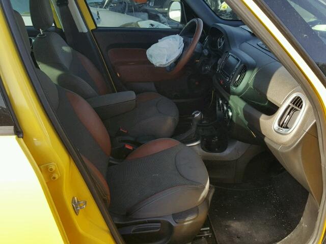 ZFBCFADH3EZ017530 - 2014 FIAT 500L TREKK YELLOW photo 5