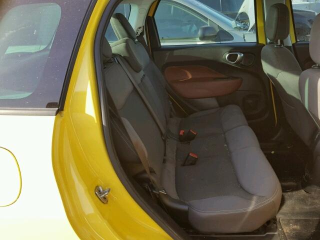 ZFBCFADH3EZ017530 - 2014 FIAT 500L TREKK YELLOW photo 6