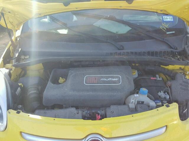 ZFBCFADH3EZ017530 - 2014 FIAT 500L TREKK YELLOW photo 7