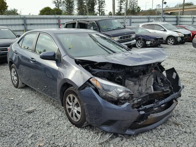 2T1BURHE1EC038948 - 2014 TOYOTA COROLLA L BLUE photo 1