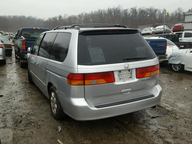 5FNRL18924B005232 - 2004 HONDA ODYSSEY EX SILVER photo 3