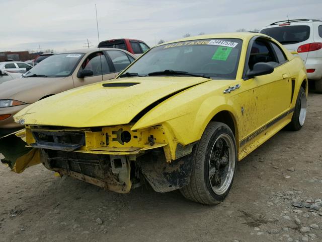 1FAFP40412F192101 - 2002 FORD MUSTANG YELLOW photo 2