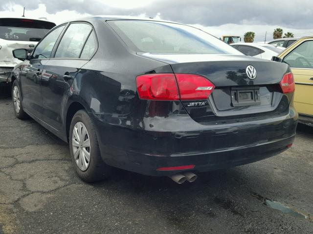3VW2K7AJ7EM332022 - 2014 VOLKSWAGEN JETTA BASE შავი ფოტო 3