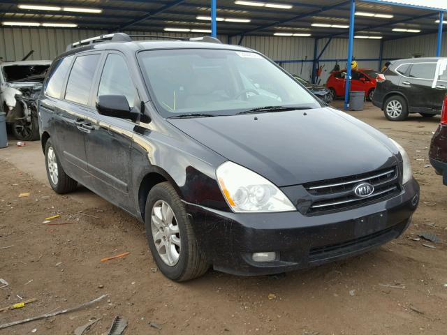 KNDMB233X76158317 - 2007 KIA SEDONA EX BLACK photo 1