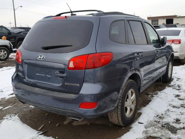 5NMSG13D77H084496 - 2007 HYUNDAI SANTA FE G BLUE photo 4