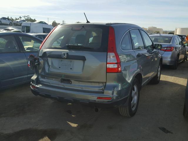 5J6RE3H3XAL011865 - 2010 HONDA CR-V LX BLUE photo 4