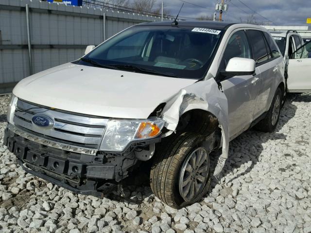 2FMDK4JCXABA07674 - 2010 FORD EDGE SEL WHITE photo 2