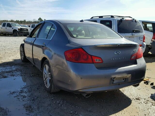 JN1CV6AP8CM623864 - 2012 INFINITI G37 BASE GRAY photo 3