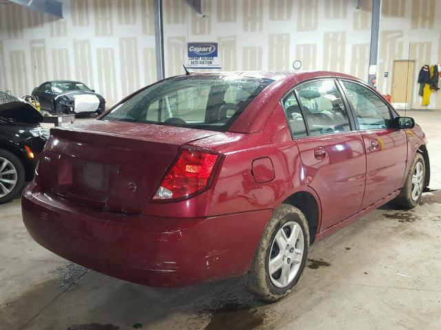 1G8AJ55F37Z186497 - 2007 SATURN ION LEVEL RED photo 4