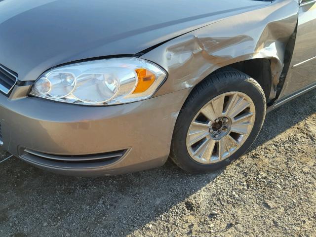 2G1WT58K169210912 - 2006 CHEVROLET IMPALA LT GOLD photo 9