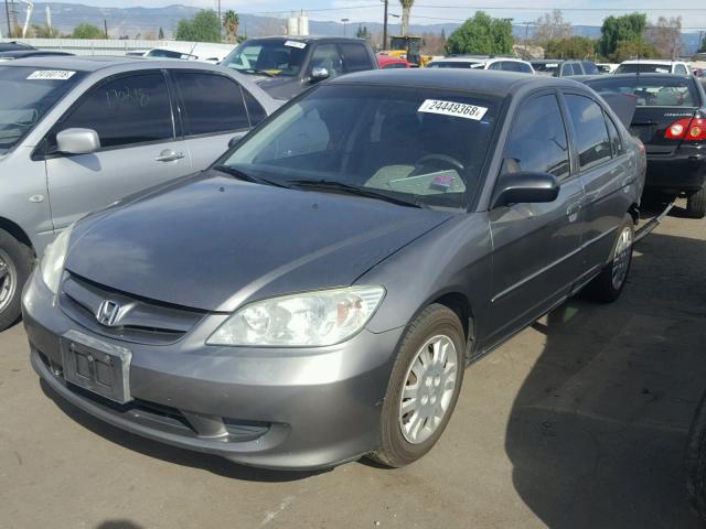 2HGES16544H523744 - 2004 HONDA CIVIC LX GRAY photo 2