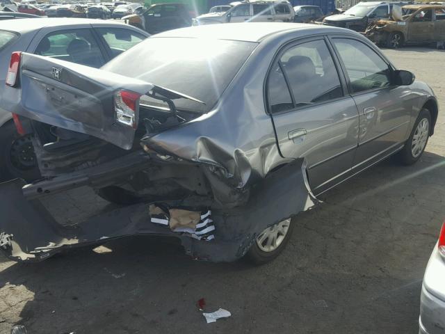 2HGES16544H523744 - 2004 HONDA CIVIC LX GRAY photo 4