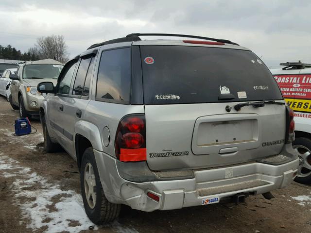 1GNDT13S342397331 - 2004 CHEVROLET TRAILBLAZE GRAY photo 3