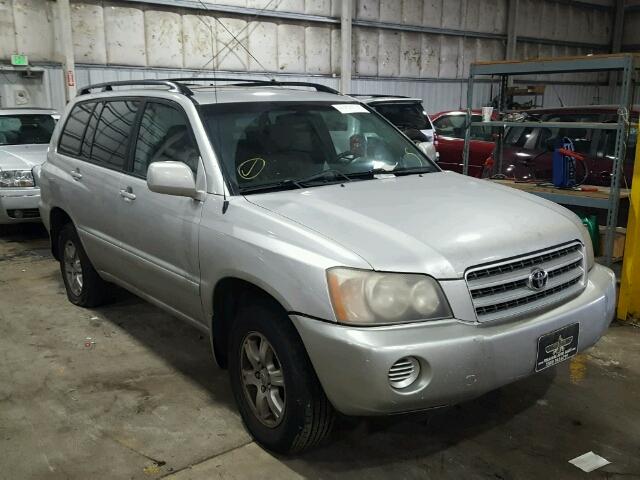 JTEHF21A420059734 - 2002 TOYOTA HIGHLANDER SILVER photo 1