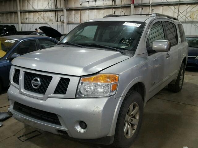 5N1AA08C58N612950 - 2008 NISSAN ARMADA SE SILVER photo 2