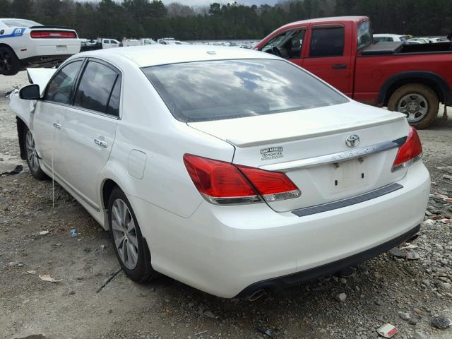 4T1BK3DB5CU462014 - 2012 TOYOTA AVALON BAS WHITE photo 3