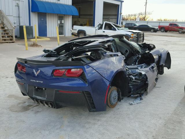 1G1Y12D76J5104931 - 2018 CHEVROLET CORVETTE G BLUE photo 4