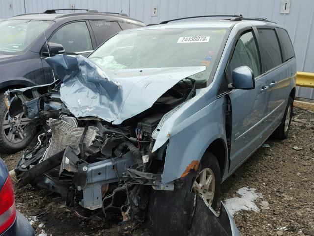 2A8HR54P38R716446 - 2008 CHRYSLER TOWN & COU BLUE photo 2