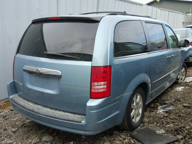 2A8HR54P38R716446 - 2008 CHRYSLER TOWN & COU BLUE photo 4