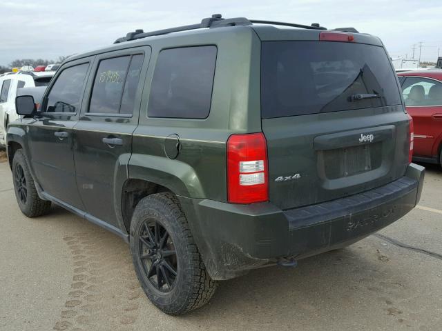 1J8FF28W38D526942 - 2008 JEEP PATRIOT SP GREEN photo 3