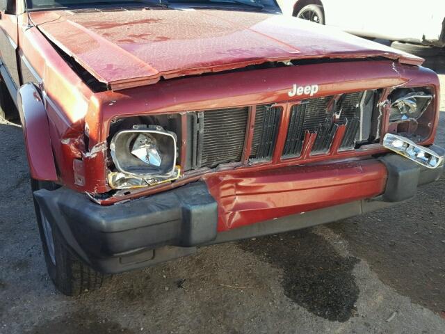 1J4FF68S5XL533871 - 1999 JEEP CHEROKEE S RED photo 9