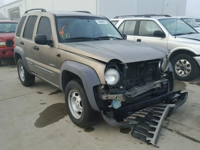 1J4GL48K24W116381 - 2004 JEEP LIBERTY SP TAN photo 1