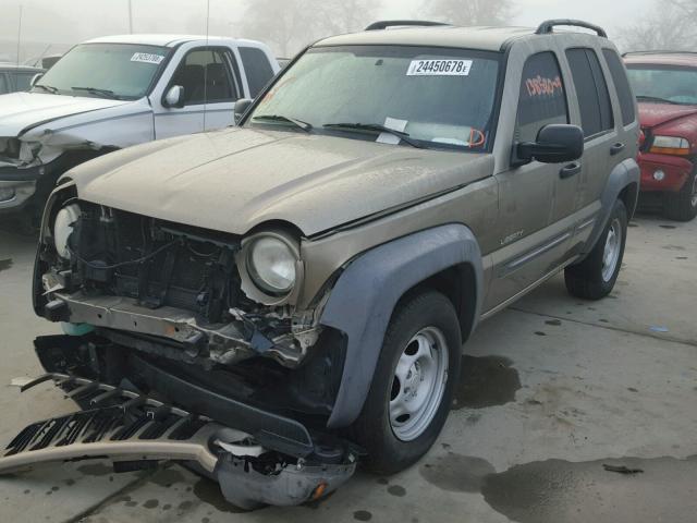 1J4GL48K24W116381 - 2004 JEEP LIBERTY SP TAN photo 2