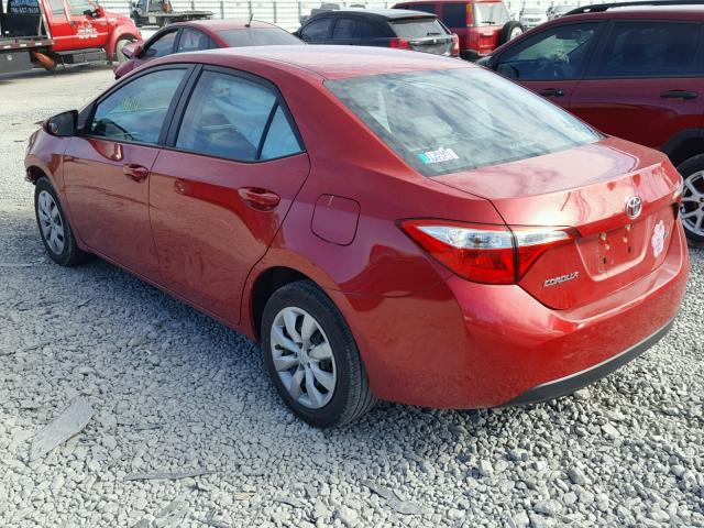 2T1BURHEXGC537525 - 2016 TOYOTA COROLLA L RED photo 3