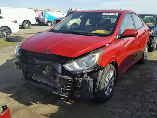 KMHCT4AE6DU312288 - 2013 HYUNDAI ACCENT GLS RED photo 2