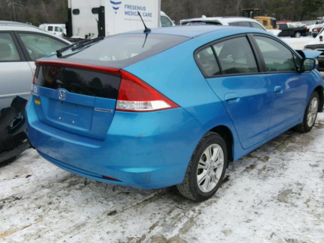 JHMZE2H74AS036512 - 2010 HONDA INSIGHT EX BLUE photo 4