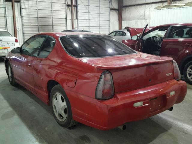 2G1WX15K229148724 - 2002 CHEVROLET MONTE CARL RED photo 3