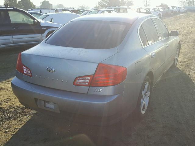 JNKCV51E64M612495 - 2004 INFINITI G35 GRAY photo 4