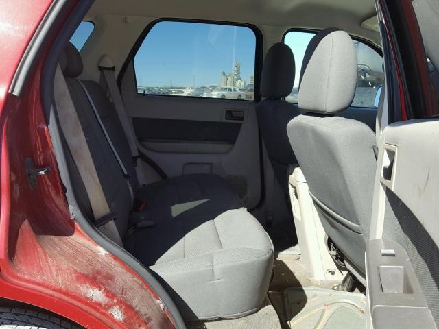 1FMCU03729KB79925 - 2009 FORD ESCAPE XLT RED photo 6