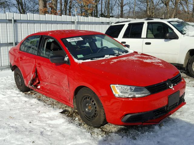 3VW1K7AJ4CM425802 - 2012 VOLKSWAGEN JETTA BASE RED photo 1