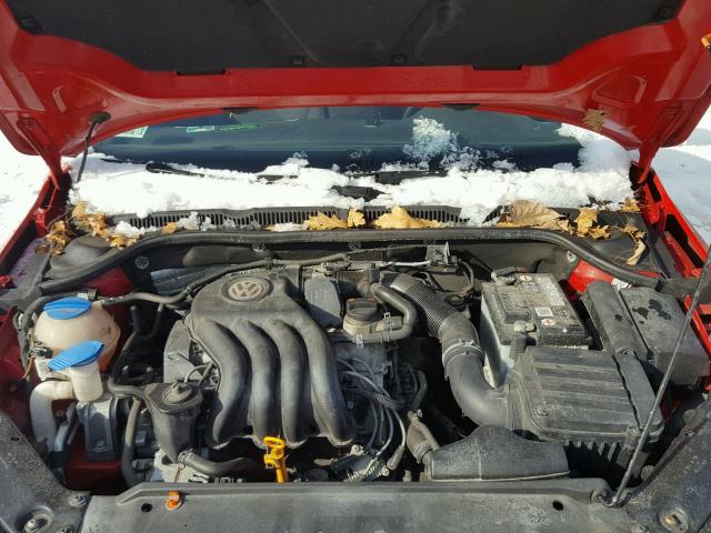 3VW1K7AJ4CM425802 - 2012 VOLKSWAGEN JETTA BASE წითელი ფოტო 7