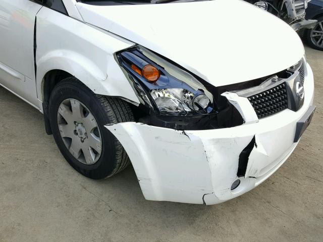 5N1BV28UX5N108581 - 2005 NISSAN QUEST S WHITE photo 9