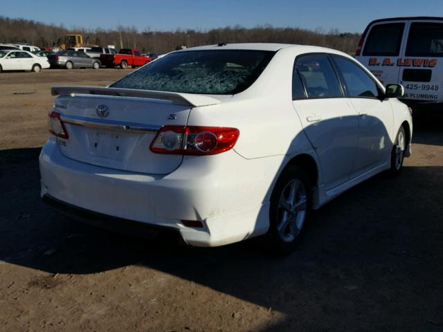 2T1BU4EE2CC768212 - 2012 TOYOTA COROLLA BA WHITE photo 4