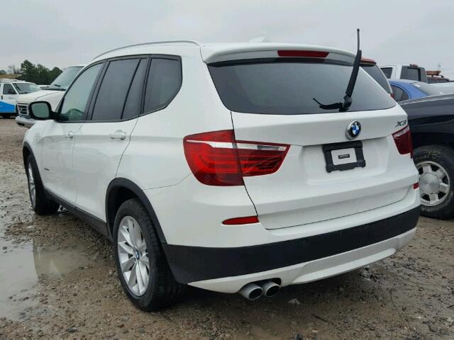 5UXWX9C56E0D31563 - 2014 BMW X3 XDRIVE2 WHITE photo 3