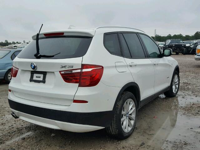 5UXWX9C56E0D31563 - 2014 BMW X3 XDRIVE2 WHITE photo 4