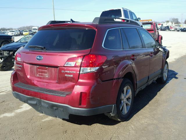 4S4BRBJC6D3270188 - 2013 SUBARU OUTBACK 2. RED photo 4