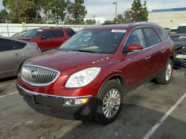 5GAER23778J185350 - 2008 BUICK ENCLAVE CX RED photo 2