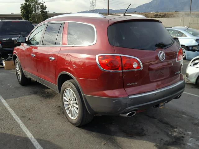 5GAER23778J185350 - 2008 BUICK ENCLAVE CX RED photo 3