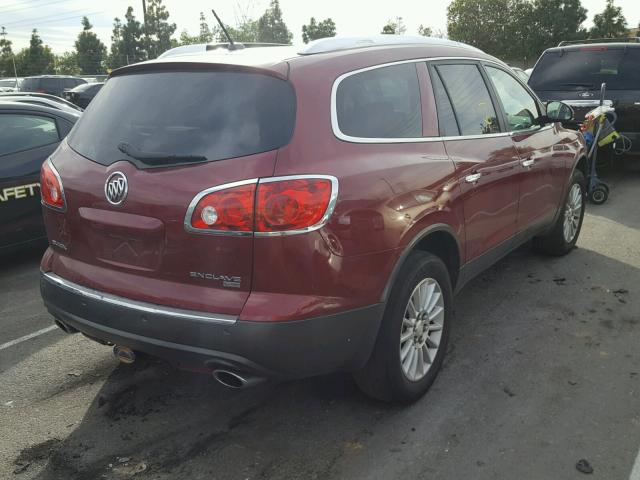 5GAER23778J185350 - 2008 BUICK ENCLAVE CX RED photo 4